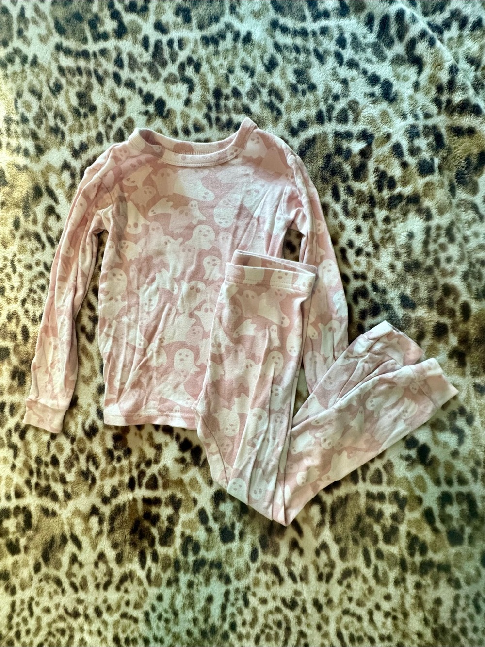 Gap Pink Ghost Print Kids Pajama Set